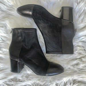 Rag & Bone Drea Boot Black Leather Mesh Size 7/38